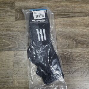 Adidas 6-12 Mid Crew Socks Mens Black NWT Cushioned Aeroready Traxion 2 Pair